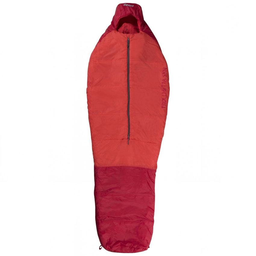 sleeping bag BERGANS Trollhetta Synthetic 800 fire red/red